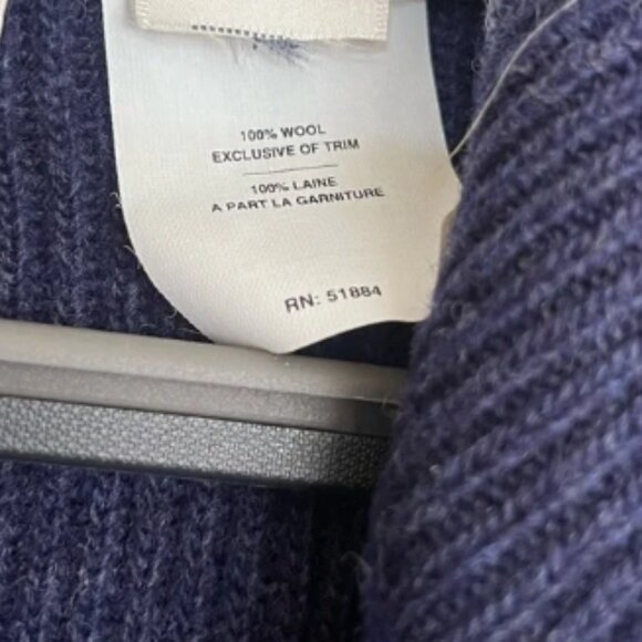 Patagonia Rare Vintage Wool Men's Navy Drivers knit Zip-Up Jacket Sweater Medium - Picture 4 of 10